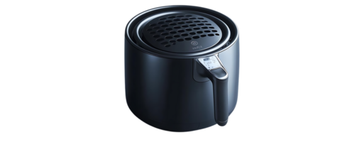 Air Fryer with Transparent Background, Digital Display, and a Sleek Design Perfect for Healthy Cooking png