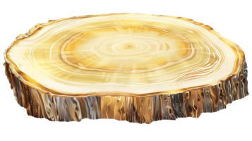 A Slice of Nature A Circular Tree Trunk with a Transparent Background png