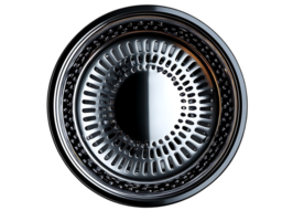 Circular Metal Grid with a Transparent Background A Sleek, Modern Design Element png