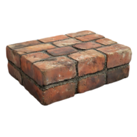 Red Brick Texture with Transparent Background A Realistic 3D Model for Architecture, Design, and Games. png