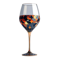 Geometric Wine Glass with a Transparent Background A Stunning and Unique Design for Any Occasion png