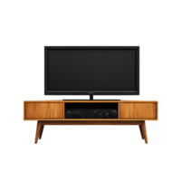 Mid-Century Modern TV Stand with a Transparent Background A Stylish and Functional Solution for Your Home Entertainment Needs png