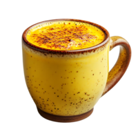 Golden Milk Latte with a Transparent Background A Delicious and Healthy Drink Option png