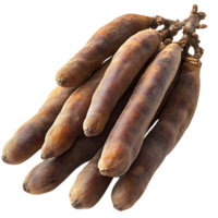 Brown Pods with a Transparent Background A Close-Up Look at the Unique Texture and Shape png