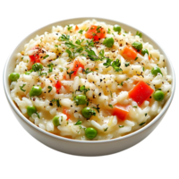 Delicious Risotto with Peas, Tomatoes, and Parsley A Simple and Flavorful Dish with a Transparent Background png