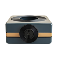 Retro Record Player with Transparent Background A Timeless Design with a Modern Twist png