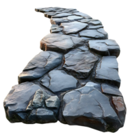 pedra caminho com uma transparente fundo uma curvado caminho conduzindo para a desconhecido, ideal para jogos Projeto e 3d modelagem png