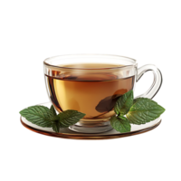 Refreshing Mint Tea with a Transparent Background Perfect for a Relaxing Moment, Enjoy the Flavor with a Clear View. png