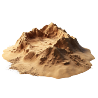 Sand Mountain with a Transparent Background A 3D Rendered Landscape with Detailed Texture and Shadows for Realistic Scenery png