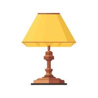 Sleek Table Lamp Drawing, Flat Illustration Isolated on a Neutral Background vector