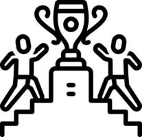 Black line icon for competition vector