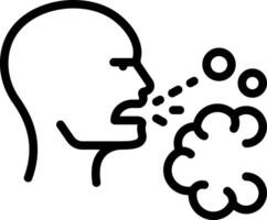 Black line icon for dust vector