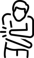 Black line icon for reaction vector
