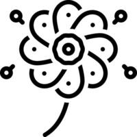 Black line icon for pollen vector
