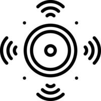 Black line icon for sound on vector
