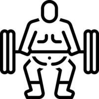 Black line icon for weight vector
