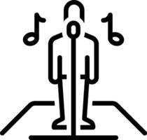 Black line icon for singing vector