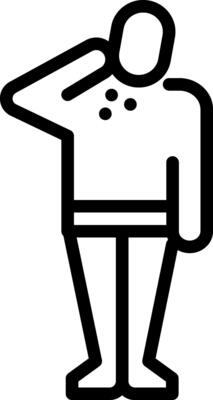 Black line icon for allergens