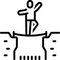 Black line icon for courage vector