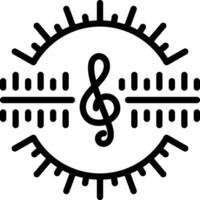 Black line icon for effect vector