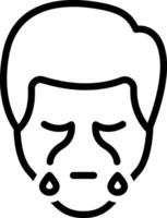 Black line icon for streaming eye vector