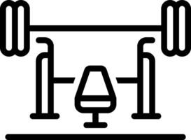 Black line icon for bench vector