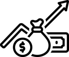 Black line icon for economy vector