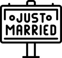 Black line icon for just vector