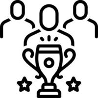 Black line icon for contenders vector