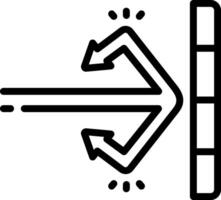 Black line icon for obstacle vector