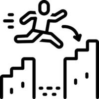 Black line icon for overcome vector