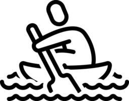 Black line icon for row vector