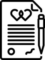 Black line icon for declaration vector