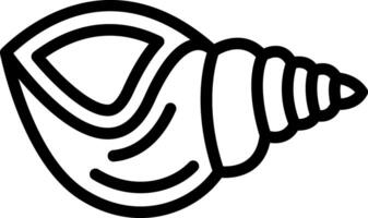 Black line icon for shell vector