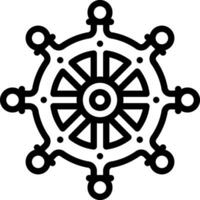 Black line icon for helm vector