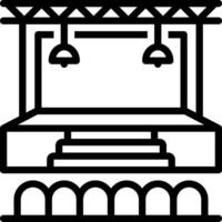 Black line icon for event vector