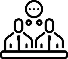 Black line icon for opinion vector
