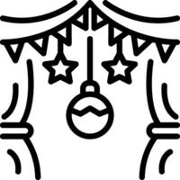 Black line icon for decoration vector