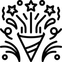 Black line icon for celebration vector