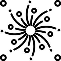 Black line icon for fireworks vector