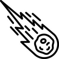 Black line icon for comet vector