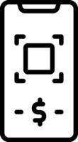 Black line icon for payment vector