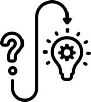 Black line icon for problem solving vector