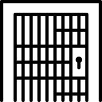 Black line icon for jail vector