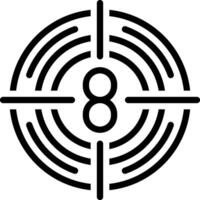 Black line icon for countdown vector