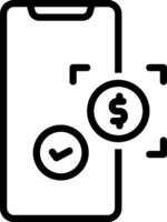 Black line icon for payment vector