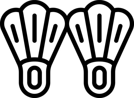 Black line icon for flippers