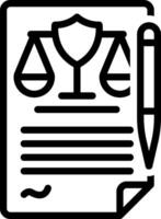Black line icon for first amendment vector