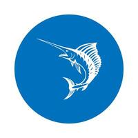 simple bluemarlin fish design vector