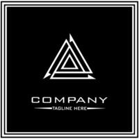 simple triangle logo in geometric style vector